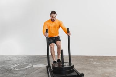 Nobull Men's Long Sleeves Orange | Australia (GJ8950)